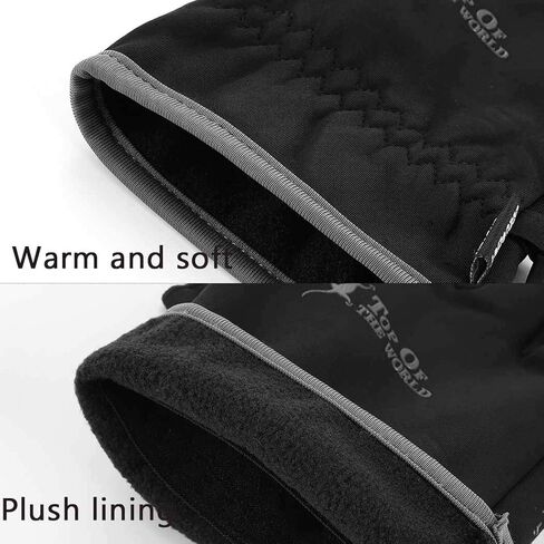 قفازات شتوية دافئة مقاومة للرياح من Woeoe، قفازات تزلج سوداء، قفازات ناعمة تعمل باللمس، قفازات نصية قابلة للتمدد على الجليد، قفازات ثلج للطقس البارد للرجال البالغين in Kuwait