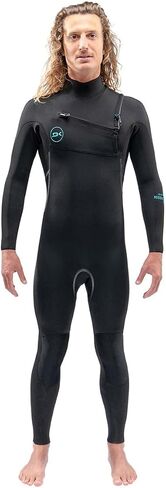 Dakine Men's 4/3mm Mission Chest Zip Fullsuit Wetsuit Black, X-Large in Saudi Arabia