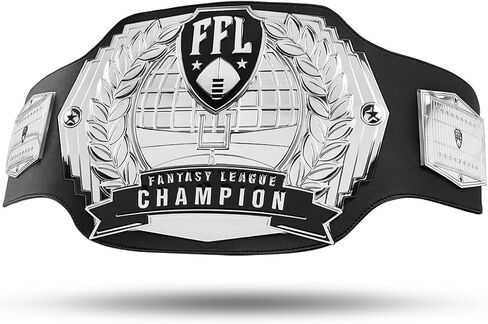 حزام بطولة كرة القدم TrophySmack Fantasy | نقوش قابلة للتخصيص | لمسة نهائية ذهبية أو فضية، 12 عامًا من الفائزين السابقين in Saudi Arabia