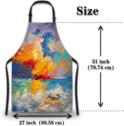 Chef Apron for Women Leopard Texture with Kiss Print Grilling Aprons for Men for Kitchen Cooking Restaurant BBQ Painting Crafting 27" (W) x 31" (H), Waterproof Apron in Saudi Arabia