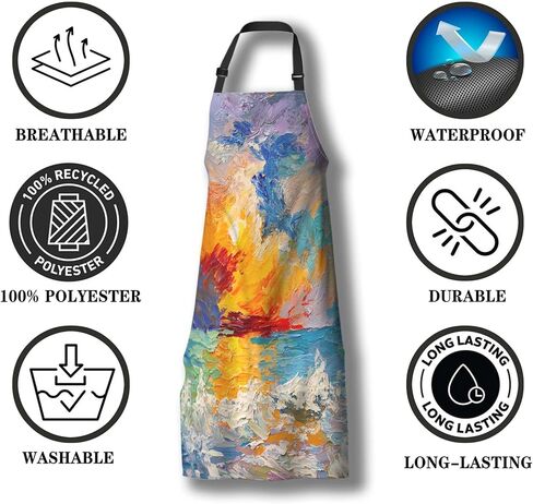 Chef Apron for Women Leopard Texture with Kiss Print Grilling Aprons for Men for Kitchen Cooking Restaurant BBQ Painting Crafting 27" (W) x 31" (H), Waterproof Apron in Saudi Arabia