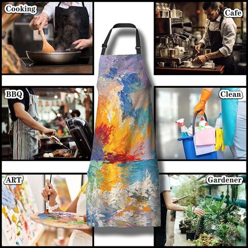Chef Apron for Women Leopard Texture with Kiss Print Grilling Aprons for Men for Kitchen Cooking Restaurant BBQ Painting Crafting 27" (W) x 31" (H), Waterproof Apron in Saudi Arabia
