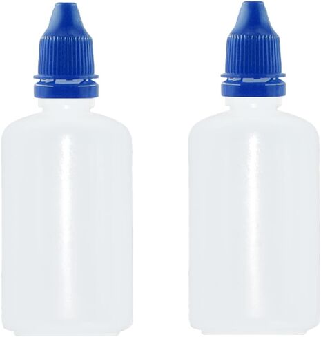 2Pcs Plastic Dropper Bottles, 50ml/1.7 oz Empty Squeezable Dropper Bottle with Childproof Cap Liquid Container in Kuwait