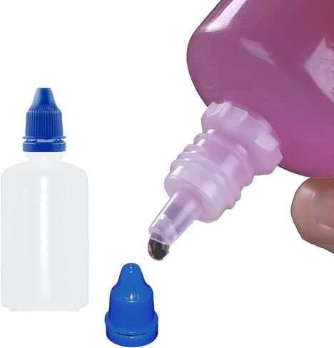2Pcs Plastic Dropper Bottles, 50ml/1.7 oz Empty Squeezable Dropper Bottle with Childproof Cap Liquid Container in Kuwait