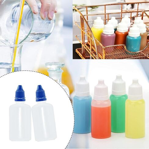 2Pcs Plastic Dropper Bottles, 50ml/1.7 oz Empty Squeezable Dropper Bottle with Childproof Cap Liquid Container in Kuwait