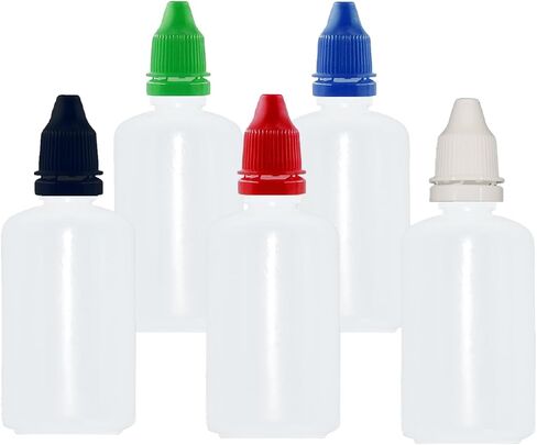 2Pcs Plastic Dropper Bottles, 50ml/1.7 oz Empty Squeezable Dropper Bottle with Childproof Cap Liquid Container in Kuwait