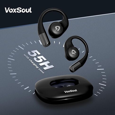 Open Ear Headphones Lightweight Wireless Bluetooth Headphones 55H Playtime Open Ear Earbuds Bluetooth 5.3 Touch Control Air Conduction IPX7 Waterproof Headphones for Workouts Running in Saudi Arabia