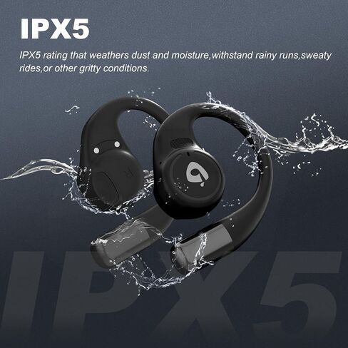 Open Ear Headphones Lightweight Wireless Bluetooth Headphones 55H Playtime Open Ear Earbuds Bluetooth 5.3 Touch Control Air Conduction IPX7 Waterproof Headphones for Workouts Running in Saudi Arabia