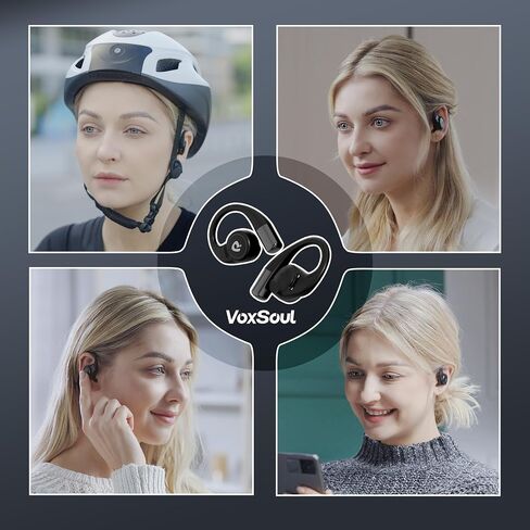 Open Ear Headphones Lightweight Wireless Bluetooth Headphones 55H Playtime Open Ear Earbuds Bluetooth 5.3 Touch Control Air Conduction IPX7 Waterproof Headphones for Workouts Running in Saudi Arabia