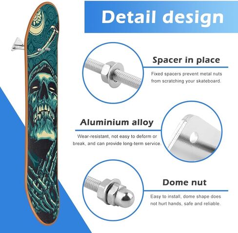 6 عبوات من حامل لوح التزلج على الحائط، حامل حائط لوح التزلج من الألومنيوم مع فتحات لولبية، رفوف عرض سطح لوح التزلج العائمة لعرض وتخزين سطح لوح التزلج in Kuwait