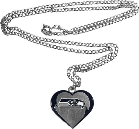 مجموعة أقراط وقلادة من Siskiyou Sports NFL Seattle SeahawksHeart، ألوان الفريق، مقاس واحد in Saudi Arabia