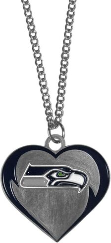 مجموعة أقراط وقلادة من Siskiyou Sports NFL Seattle SeahawksHeart، ألوان الفريق، مقاس واحد in Saudi Arabia