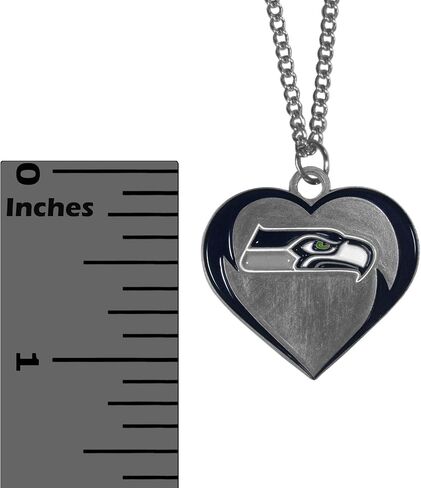 مجموعة أقراط وقلادة من Siskiyou Sports NFL Seattle SeahawksHeart، ألوان الفريق، مقاس واحد in Saudi Arabia