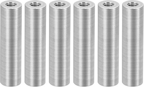 PATIKIL M3 Aluminum Spacers, 12 Pcs Metal Spacer Aluminum 3mm ID x 6mm OD x 20mm L Threaded Spacer Screw Standoff Round for RC Car Drones Motherboard, Silvery in Saudi Arabia