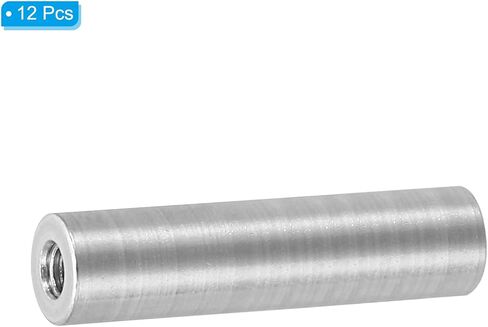 PATIKIL M3 Aluminum Spacers, 12 Pcs Metal Spacer Aluminum 3mm ID x 6mm OD x 20mm L Threaded Spacer Screw Standoff Round for RC Car Drones Motherboard, Silvery in Saudi Arabia