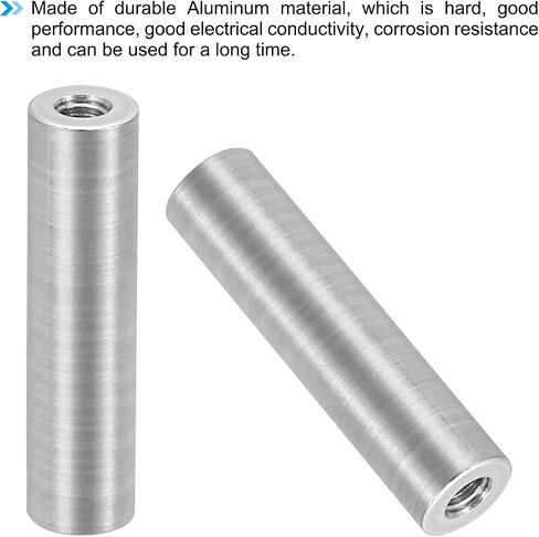 PATIKIL M3 Aluminum Spacers, 12 Pcs Metal Spacer Aluminum 3mm ID x 6mm OD x 20mm L Threaded Spacer Screw Standoff Round for RC Car Drones Motherboard, Silvery in Saudi Arabia
