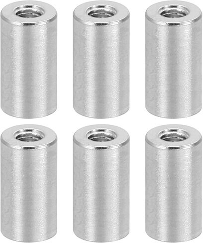 PATIKIL M3 Aluminum Spacers, 12 Pcs Metal Spacer Aluminum 3mm ID x 6mm OD x 20mm L Threaded Spacer Screw Standoff Round for RC Car Drones Motherboard, Silvery in Saudi Arabia