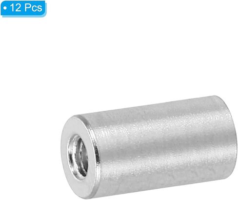 PATIKIL M3 Aluminum Spacers, 12 Pcs Metal Spacer Aluminum 3mm ID x 6mm OD x 20mm L Threaded Spacer Screw Standoff Round for RC Car Drones Motherboard, Silvery in Saudi Arabia