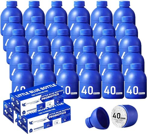 (30 زجاجة) بروبيوتيك 40 مليار CFU، 30 بروبيوتيك معارك، بروبيوتيك زجاجة زرقاء صغيرة للنساء والرجال لصحة الجهاز الهضمي in Kuwait