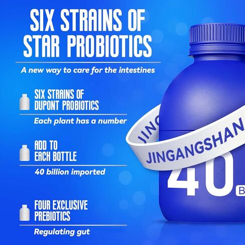 (30bottles) Probiotics 40 Billion Cfu, 30 Battles Probiotics, Little Blue Bottle Probiotics for Women Men Digestive Health in Saudi Arabia