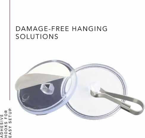 100Pack Self Adhesive Ceiling Hooks for Hanging, Small Clear Hooks Sticky Damage-Free No-Drill, Removable Wall Hanger for Festival Wedding Birthday Party Christmas Halloween Decorations in Saudi Arabia