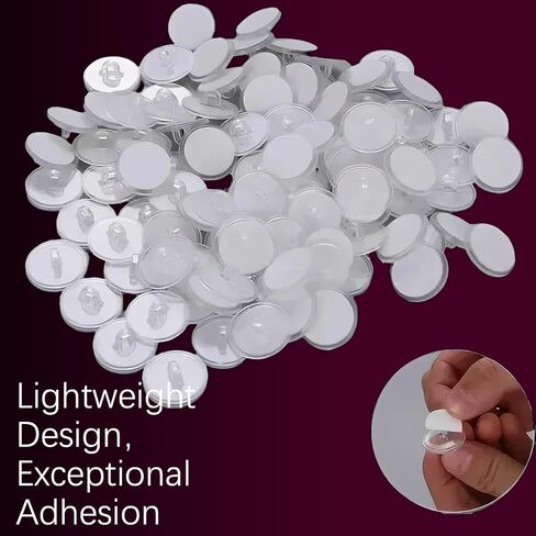 100Pack Self Adhesive Ceiling Hooks for Hanging, Small Clear Hooks Sticky Damage-Free No-Drill, Removable Wall Hanger for Festival Wedding Birthday Party Christmas Halloween Decorations in Saudi Arabia