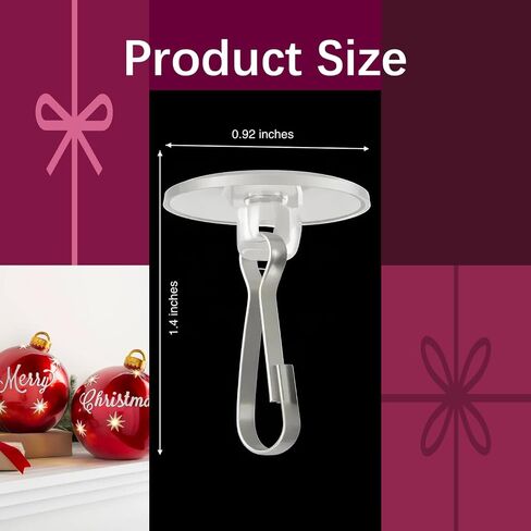 100Pack Self Adhesive Ceiling Hooks for Hanging, Small Clear Hooks Sticky Damage-Free No-Drill, Removable Wall Hanger for Festival Wedding Birthday Party Christmas Halloween Decorations in Saudi Arabia