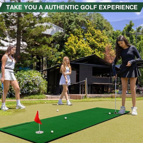 Golf Putting Green Mat Outdoor 3'x10' Golf Mats Practice Game Indoor Portable Golf Putting Green Turf with Movable Cup for Backyard Office Home Golf Pong Putting Game Set in Saudi Arabia