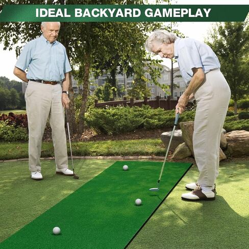 Golf Putting Green Mat Outdoor 3'x10' Golf Mats Practice Game Indoor Portable Golf Putting Green Turf with Movable Cup for Backyard Office Home Golf Pong Putting Game Set in Saudi Arabia