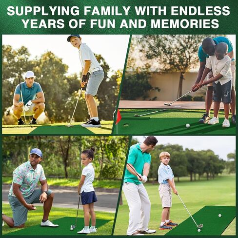 Golf Putting Green Mat Outdoor 3'x10' Golf Mats Practice Game Indoor Portable Golf Putting Green Turf with Movable Cup for Backyard Office Home Golf Pong Putting Game Set in Saudi Arabia