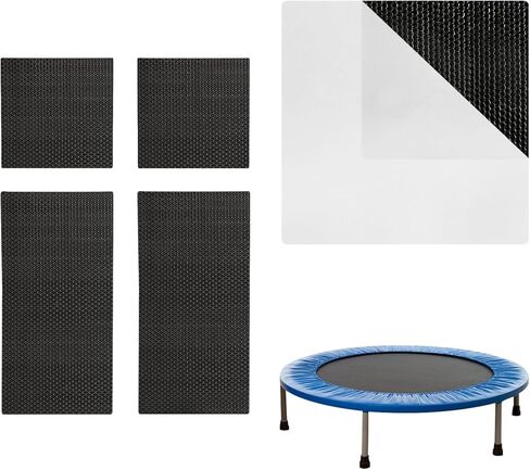 طقم إصلاح رقعة الترامبولين ذاتية اللصق - 2 مربع + 2 رقعة مستطيلة - ملحقات الترامبولين لإصلاح التمزقات أو الثقوب في سجادات الترامبولين in Kuwait