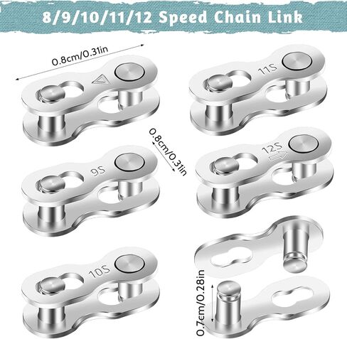 5/3 Pair Bicycle Missing Link for 8/9/10 Speed Chain, Professional Reusable Steel Bike Chain Link Connector Silver Bike Chain Link in Saudi Arabia