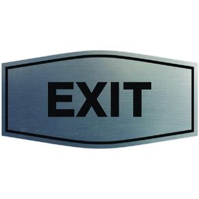 Fancy EXIT Sign (Blue/Gold) - Small 1 Pack