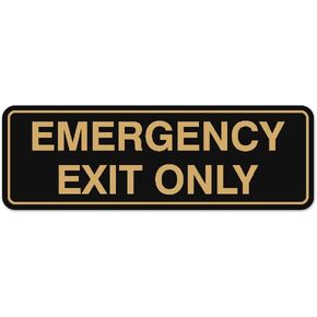 Signs ByLITA Standard Emergency Exit Only Sign - Easy Installation | Durable Wall or Door Sign (Red) - Large