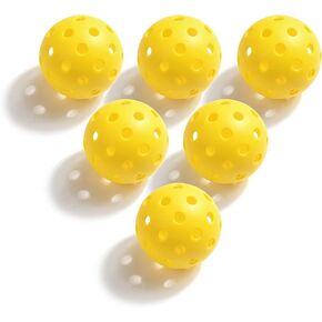 Geekman 40-Hole Outdoor Balls, High-Visibility Optic Yellow for Visibility, Designed for Durability and Sustained Play, 6 Per Pack