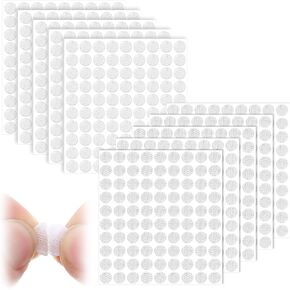 450 Pairs Self Adhesive Dots, 0.39"" Diameter Strong Sticky Dots Hook and Loop Round Adhesive Dots White Waterproof Dots Loop Tapes for School Classroom Home and Office