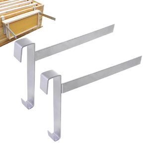 KIBBEH 2 Pieces Beehive Frame Holder, Durable Stainless Steel Beehive Frame Perch, Bee Hive Frame Grip for Beekeeper, Beehive Frame Grip Accessory Tools