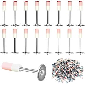 400 Pcs Nail Gun Manual Steel Concrete Nails, 7.3mm Round Nails Wall Fastening Tool, Concrete Nails for Walls, Concrete Ceiling Cable Ducts Fixed Slotting Device Repair Tool, Nail Gun Accessories