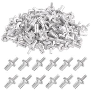 Tanstic 130Pcs 3 Sizes Half Round Head Aluminum Core Rivet Drive Rivets Hammer Drive Rivets Knock Type Expansion Aluminum Rivet for Home Industry (M5x7,M5x9,M5x11mm)
