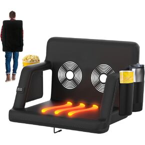 Heated Stadium Seats for Bleachers, Portable Reclining Stadium Chair with Back Support and Arm Support,3 Heating Level - Perfect for Outdoor Sports