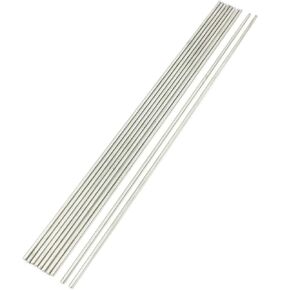uxcell 10 Pcs Stainless Steel 300x3mm Round Rod for RC Airplane