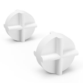 stonylab 2-Pack Double Cross Type Magnetic Stir Bar Set, 0.71 inch x 0.39 inch PTFE Coated White Stir Bars for Stirrers, Laboratory Stirrers, Mixing Applications