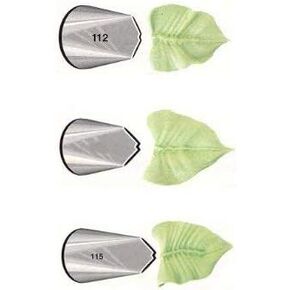 Ateco # 112 - Leaves Pastry Tip - Stainless Steel