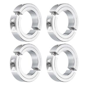uxcell 4Pcs Double Split Clamp-On Shaft Collar for 1-3/4" Shaft, Two-Piece Clamping Collar 2-3/4" OD, 11/16" Thickness, Aluminum Alloy Set Screw Split Collar Clamp