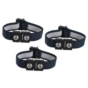 MECCANIXITY 3Pcs Anti Static Wrist Strap, Dual Circuit Antistatic Bracelet Adjustable Cordless for Computer Electronics Repair Blue Gray