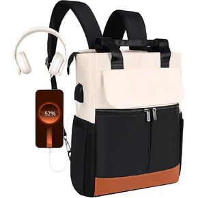 Travel Laptop Backpack 15.6 Inch Work Business Backpacks Purse with USB Port,Carry On Backpack for Men and Women,Water Resistant College Backpacks Airline Approved Business Personal Item Travel Bag