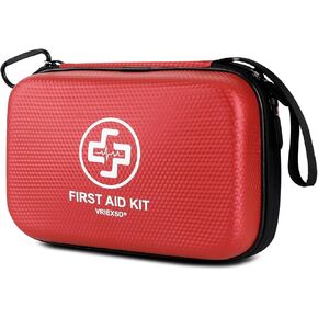 Premium First Aid Kit, 320 Piece Waterproof Hard Shell Eva First Aid Kit for Home, Camping, Cars, Hiking, Travel, Businesses & Outdoor Emergencies - Emergency Medical Kits (Red)