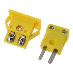K-Type Plug Connector Yellow K-Type Socket Connector Mini Plug Connector K-Type Panel Mount Thermocouple Wires