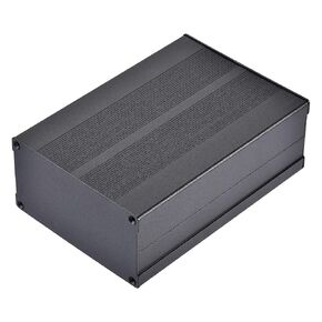 uxcell 150mm x 105mm x 55mm Aluminum Electrical Split Project Case for Audio Amplifier Black