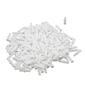Xiayztan 200 Pcs Drywall Anchors White Nylon Expansion Screw Tube for Wall Installation Projects M6x28mm Anchor for M3.5-M4 Screw